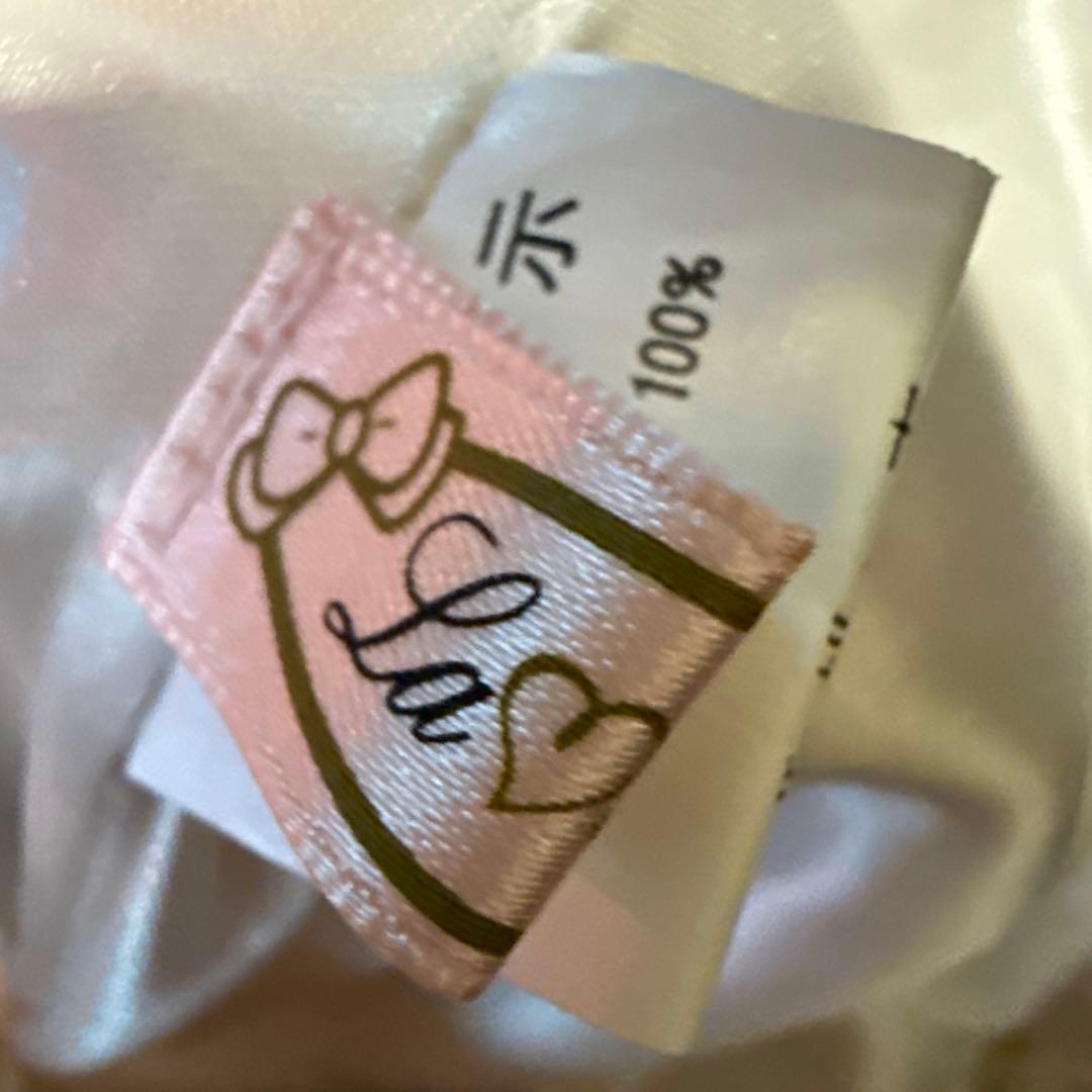 ラパフェ 白×花柄 レースミニワンピ♡