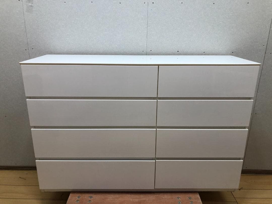 ニトリ ローチェスト クエス　ホワイトウォッシュ 140cm幅　250428-4