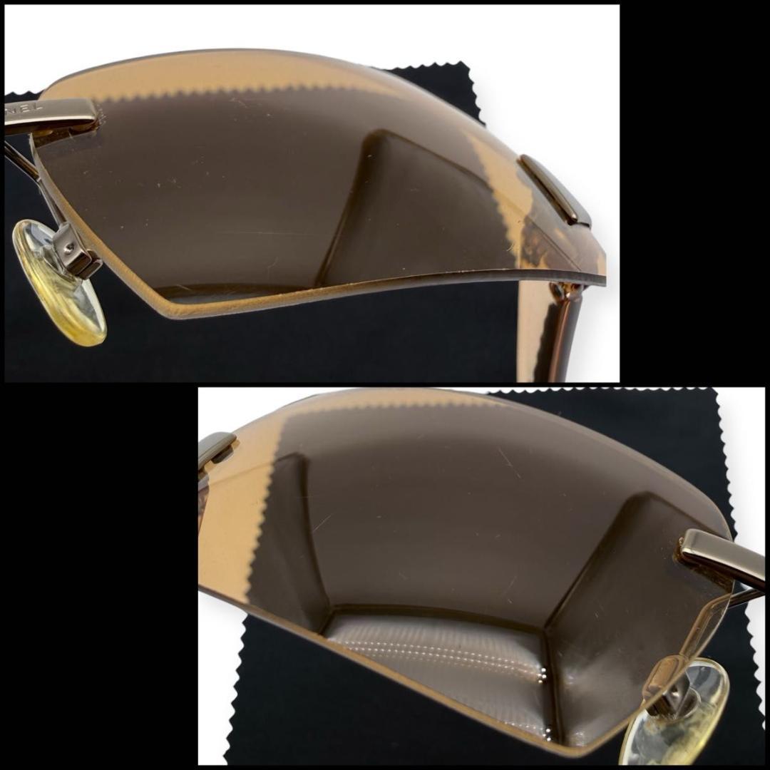 【美品】CHANEL シャネル　ココマーク　リムレス　サングラス　スクエア