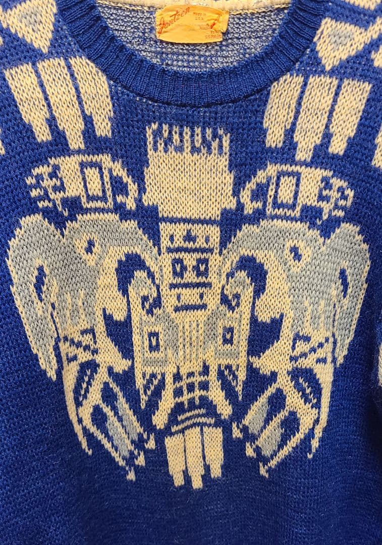 jantzen ジャンセン 40年代 ヴィンテージ　ジャガードセーター　アステカ