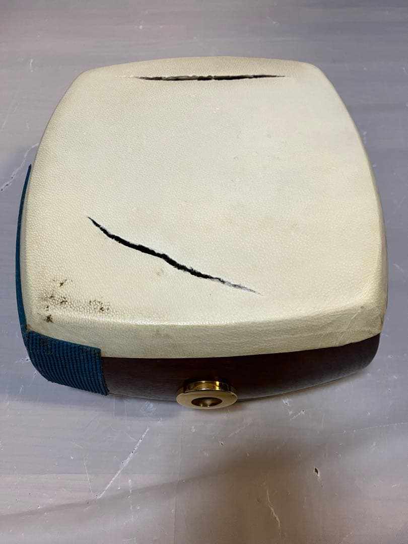 【高級希少】津軽三味線 紅木 トチ有 子持綾杉胴 三つ折棹 金細 二本溝 K18