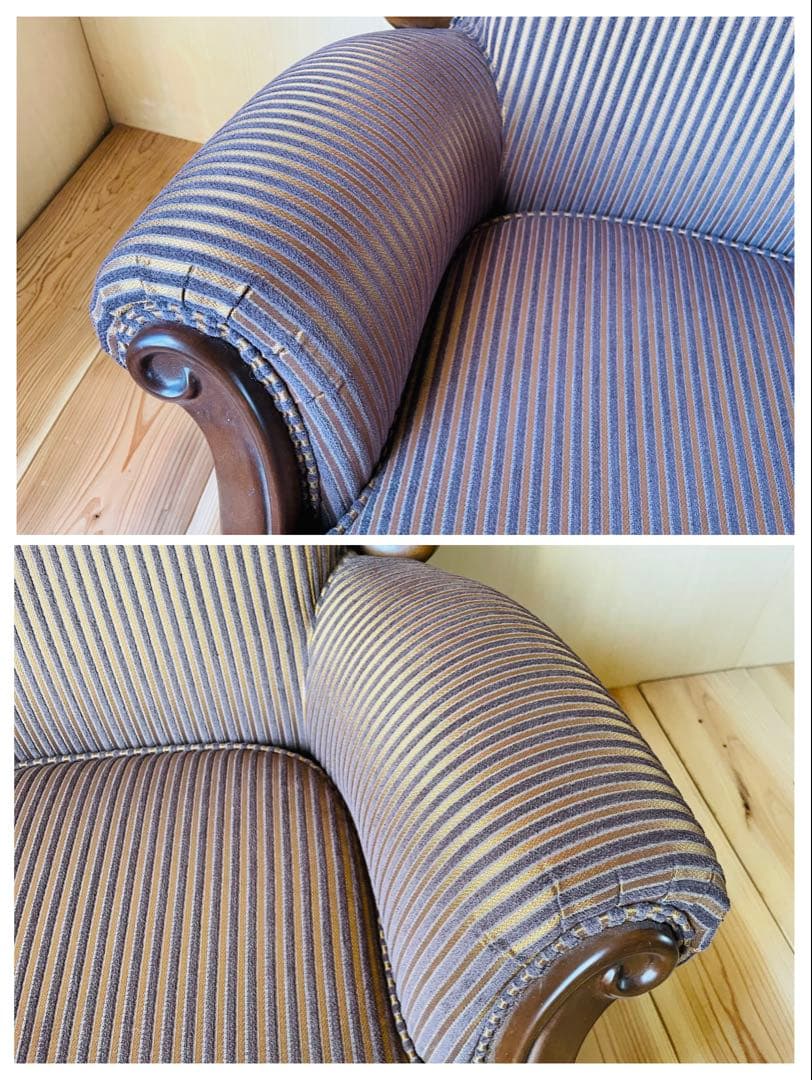 マルニ木工/マキシマム/アンドリュー/アームカバー付き/1人掛けソファ/猫脚②