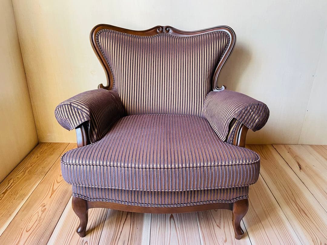 マルニ木工/マキシマム/アンドリュー/アームカバー付き/1人掛けソファ/猫脚②