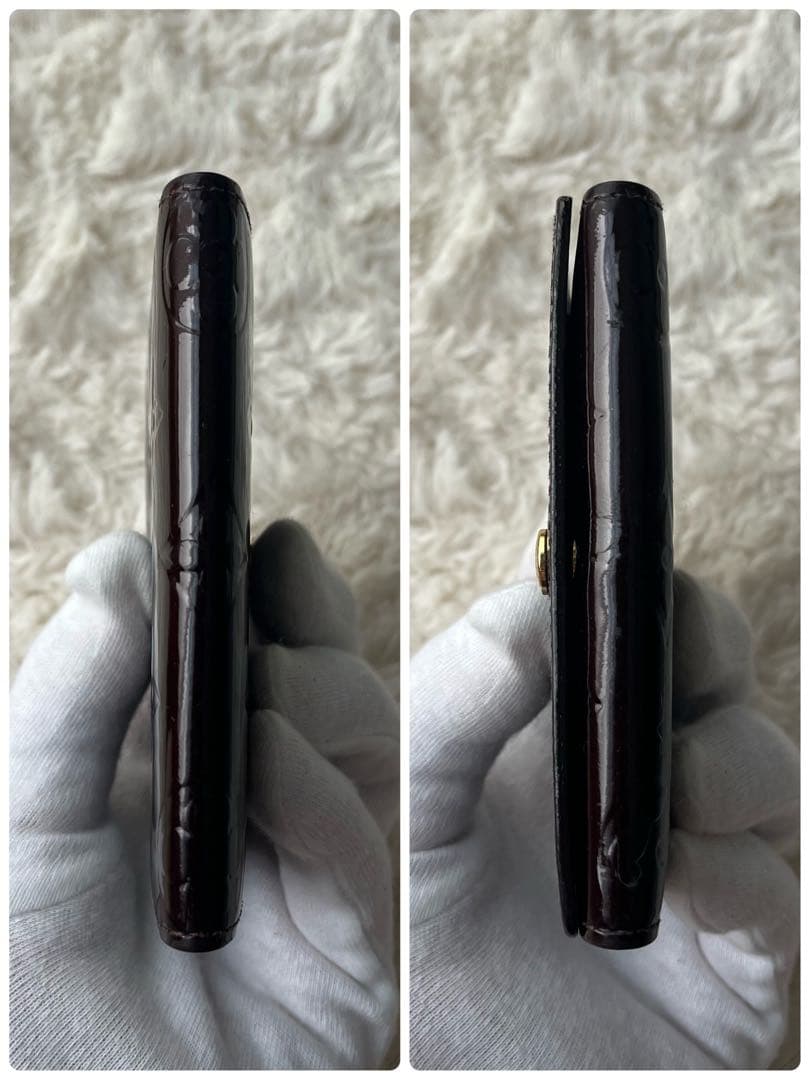 ルイヴィトン 名刺入れ アンヴェロップ ヴェルニ アマラント モノグラム