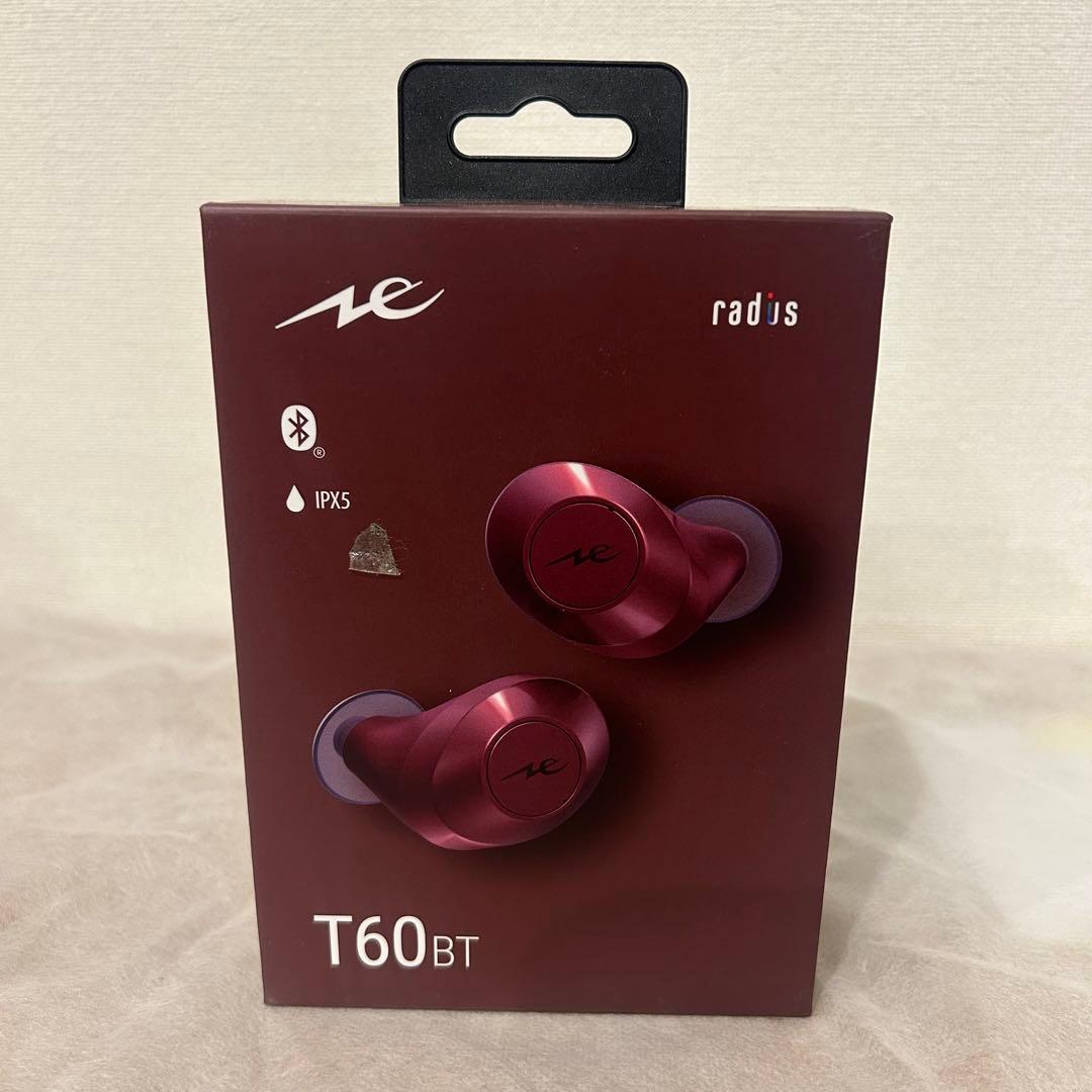 ラディウス 完全ワイヤレスイヤホン HP-T60BT レッド
