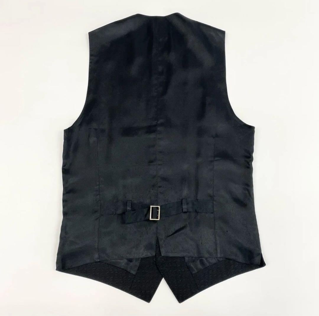 《美品》DOLCE＆GABBANA 3ピーススーツ　千鳥格子44サイズ ブラック