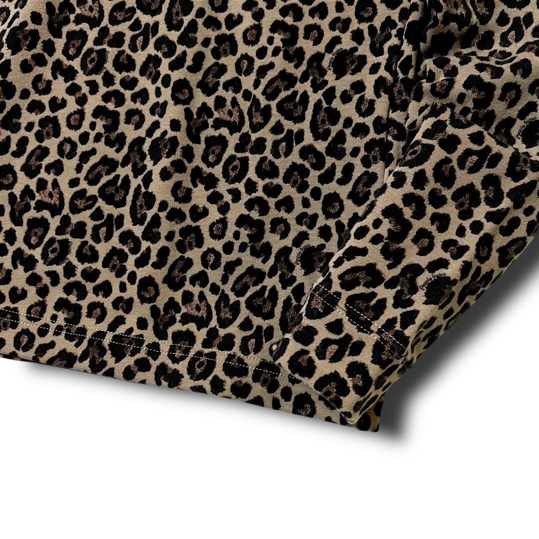 1 新品 定価2万 パーリーゲイツ レオパード ハイネックシャツ ヒョウ柄