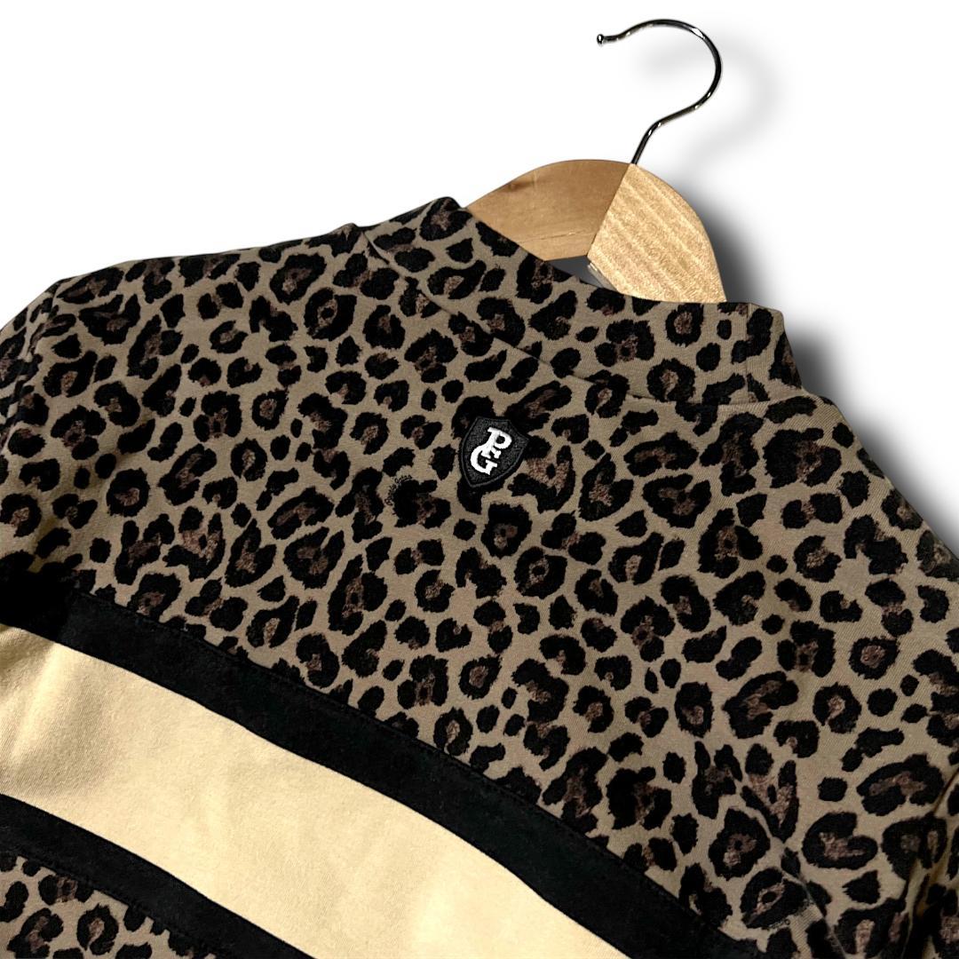 1 新品 定価2万 パーリーゲイツ レオパード ハイネックシャツ ヒョウ柄