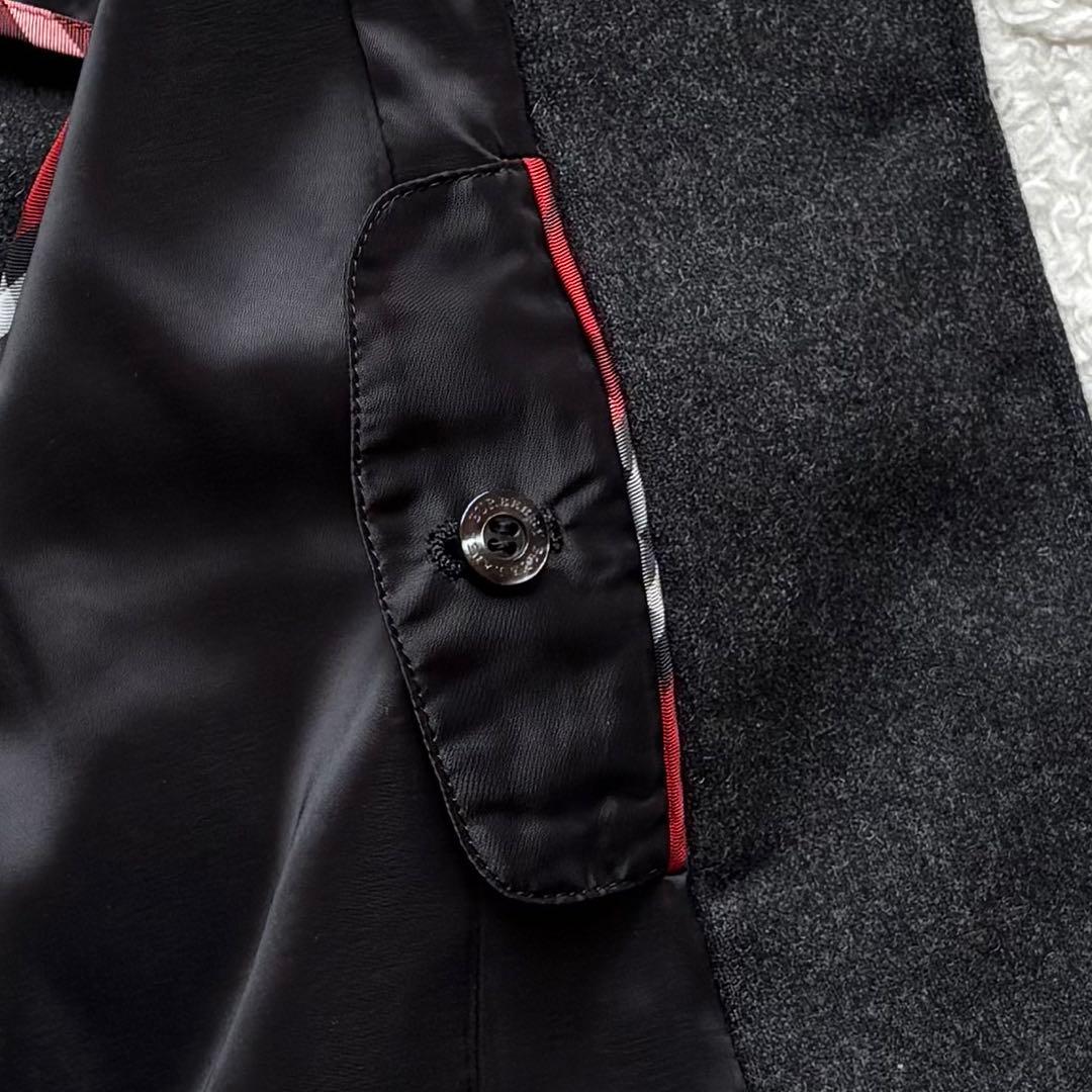 バーバリー テーラードジャケット 38 バーバリーチェック 金属ボタン ウール