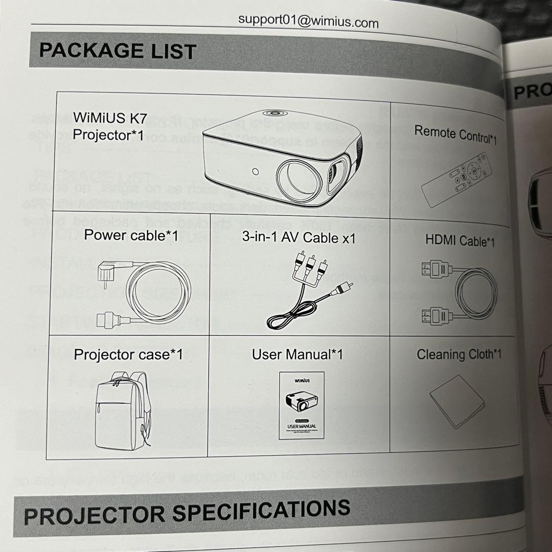 wimius k7 プロジェクター