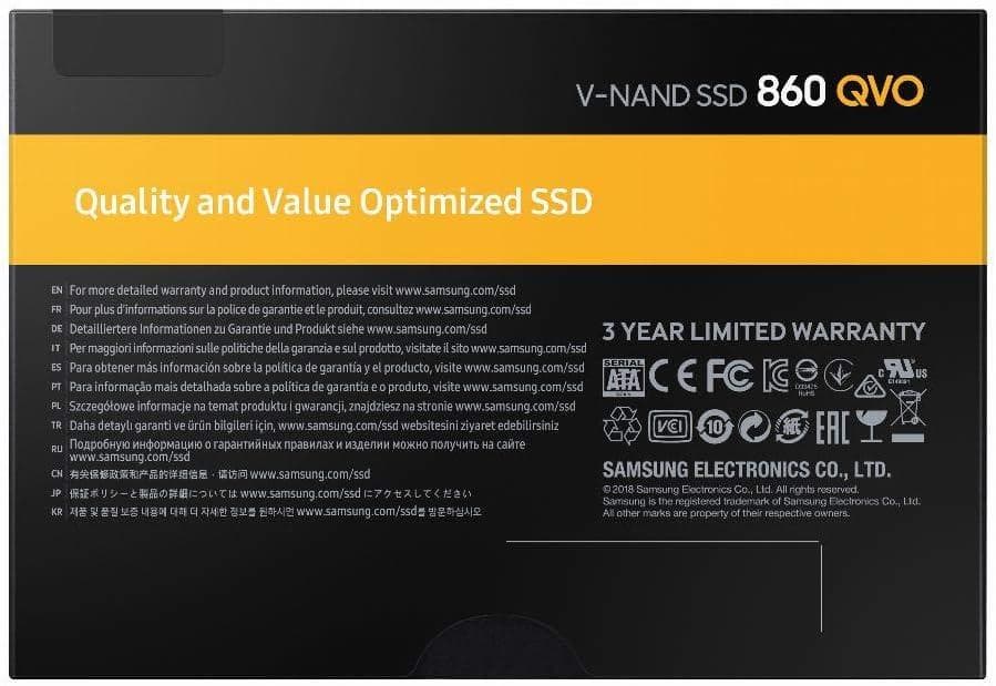 Samsung 860 QVO 1TB SATA 2.5 内蔵 SSD 使用少⑬