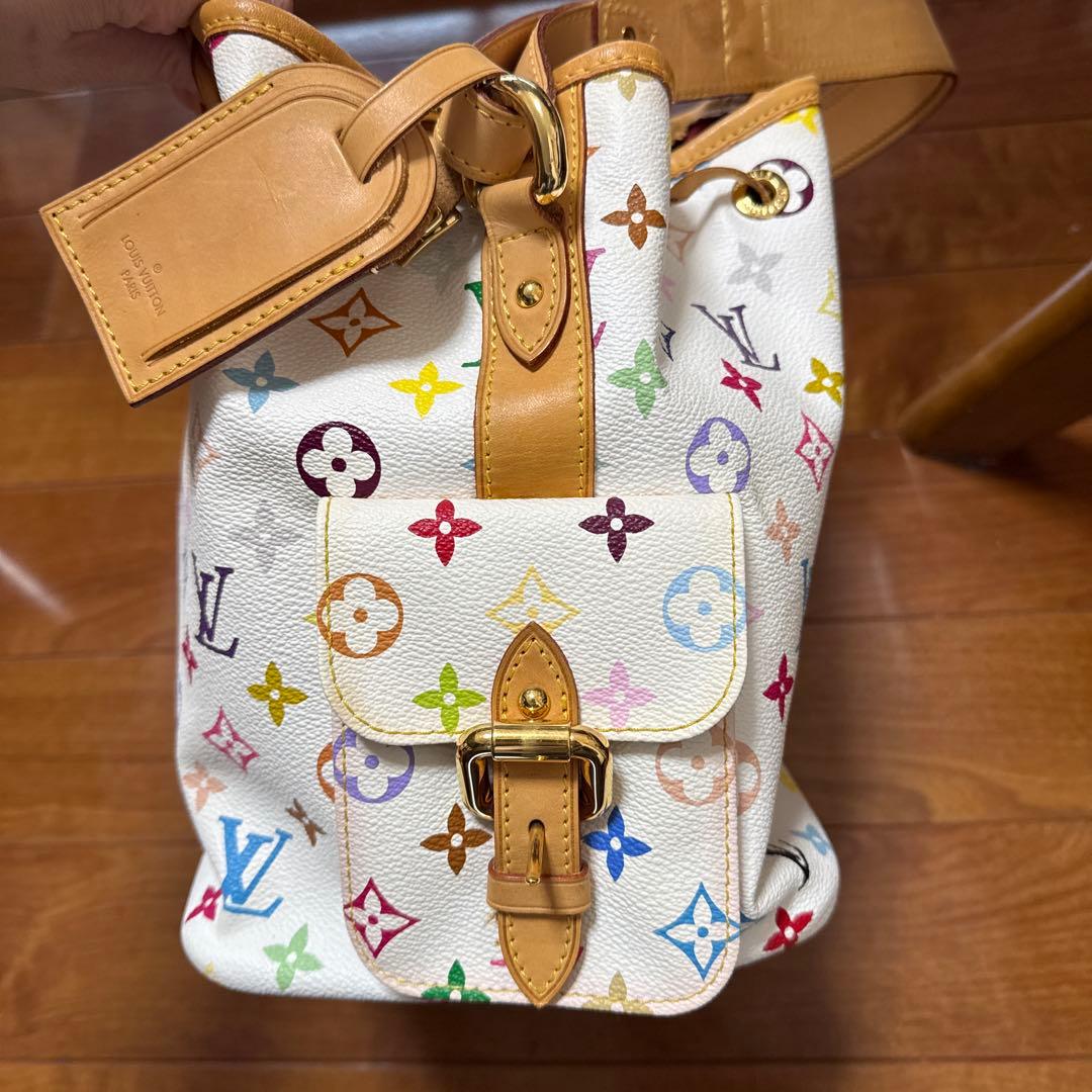 Louis Vuitton バケットバッグ ホワイト/マルチカラー