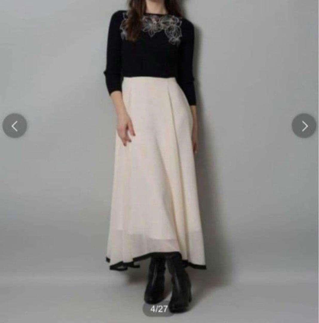 極美品【Rirandture】レースドッキングワンピース