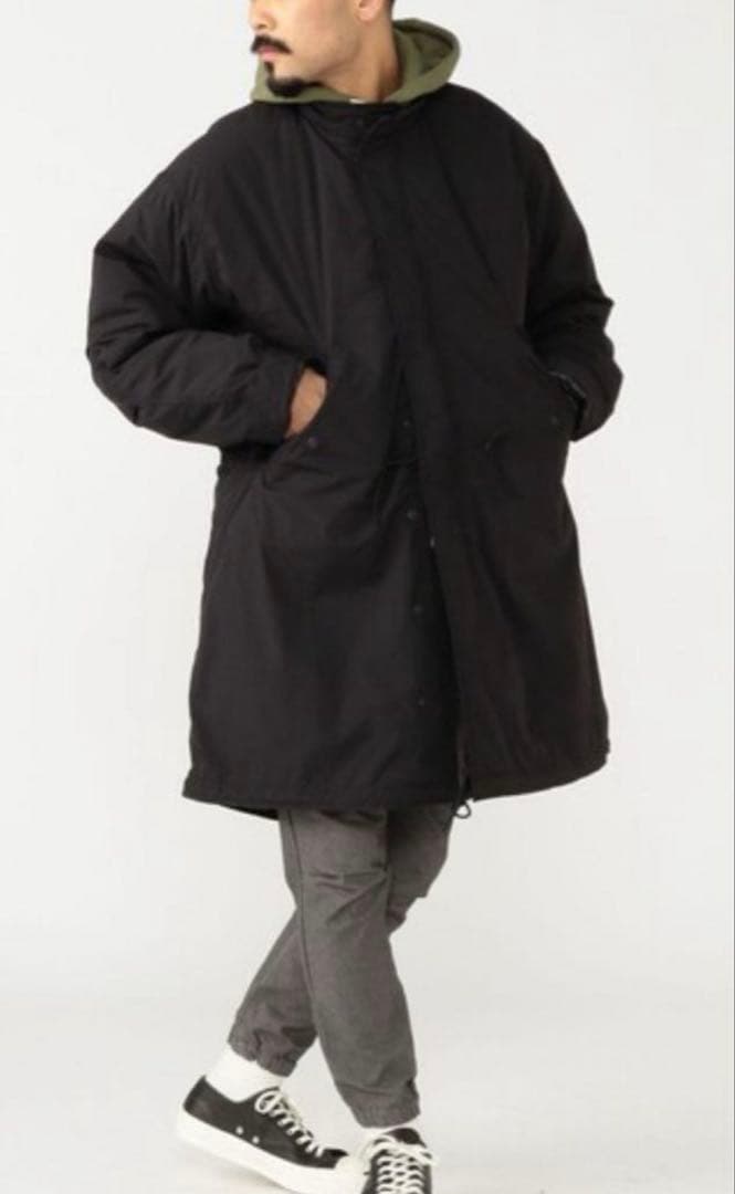 新品 BEAMS PLUS M-65 ダウンモッズコート 小松マテーレ ブラック