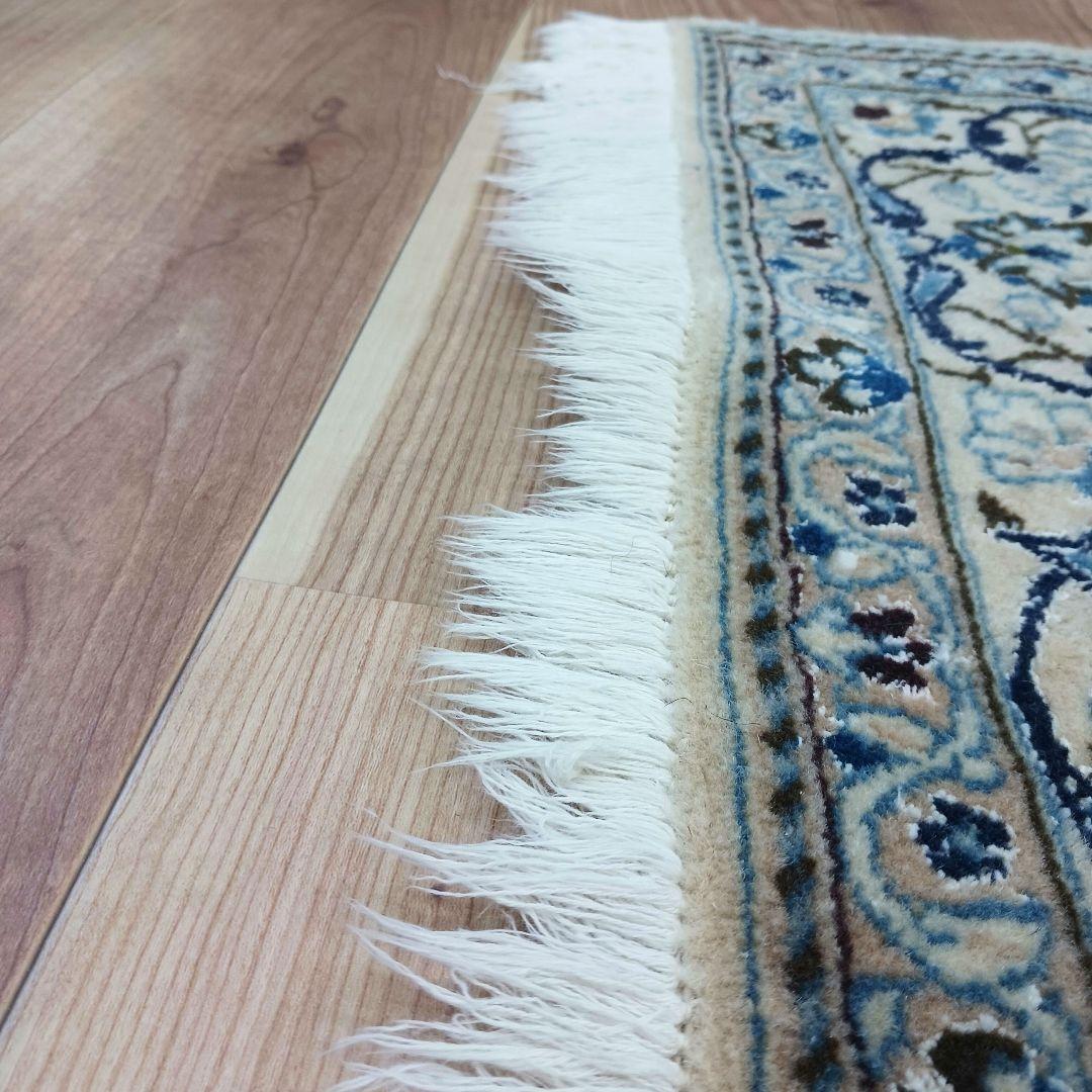 おはなY2602 ペルシャ絨毯 イラン ナイン産 ウール 手織り絨毯 大判