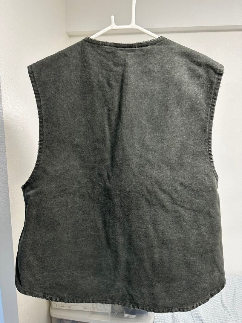 値下がり❗️Carhartt グレー ジップアップ ベスト