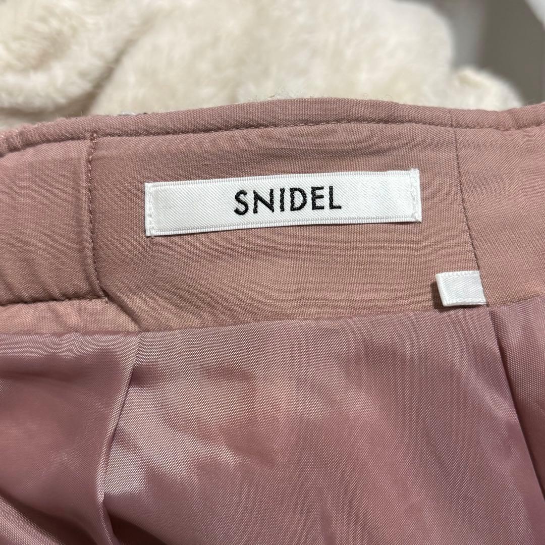 snidel ロービングチェックミニスカート　ピンク