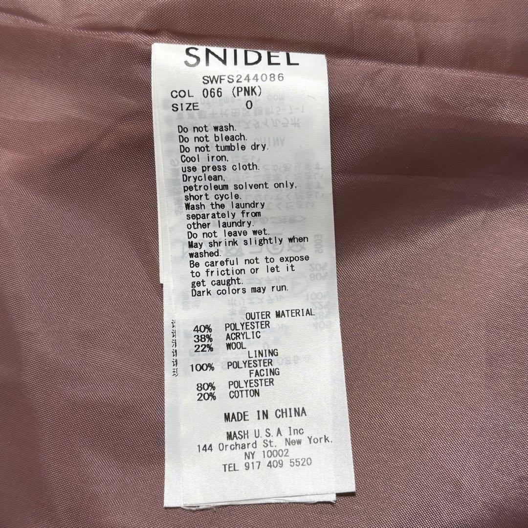 snidel ロービングチェックミニスカート　ピンク