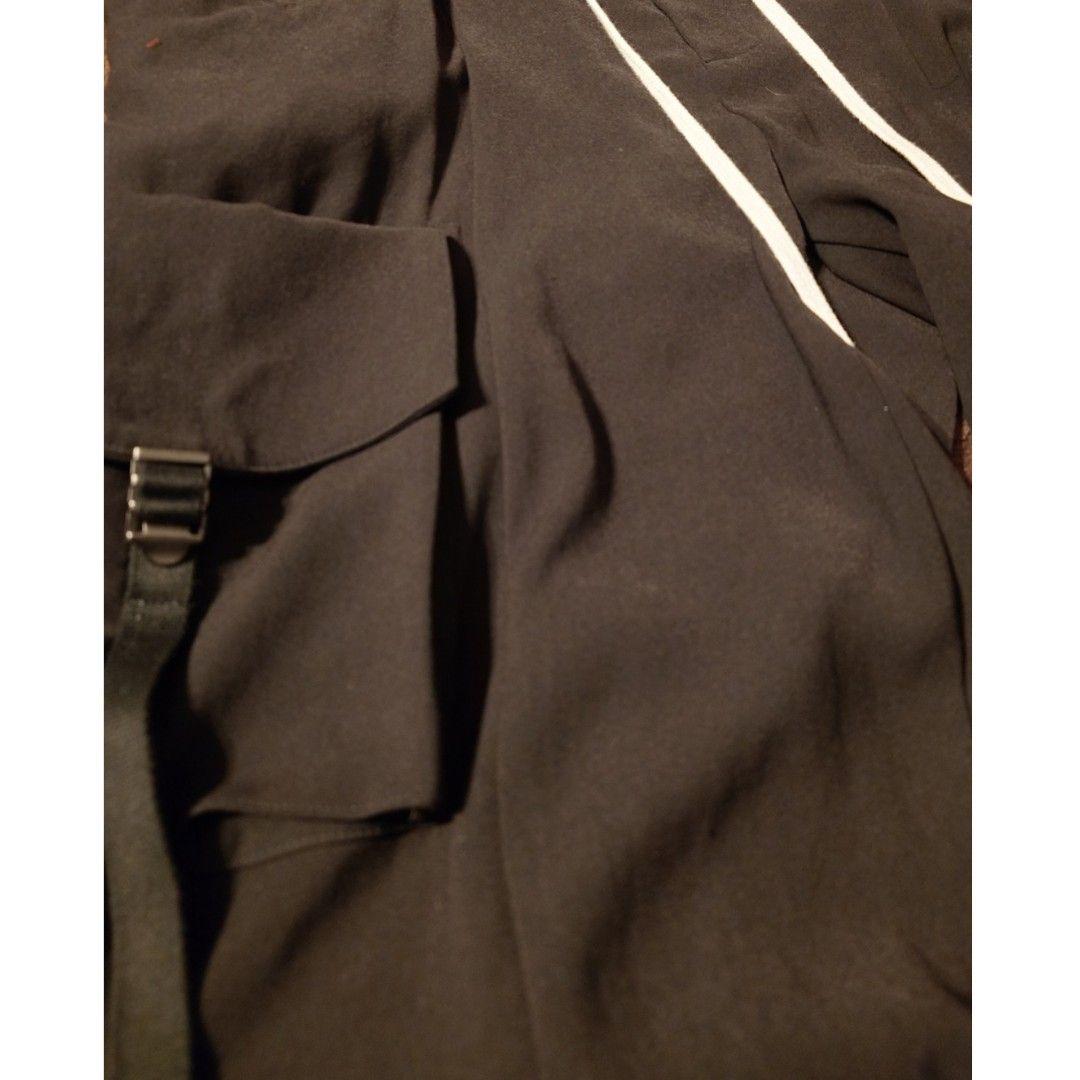 bajra トリアセテート ワイドカーゴパンツ 黒 サイズ③