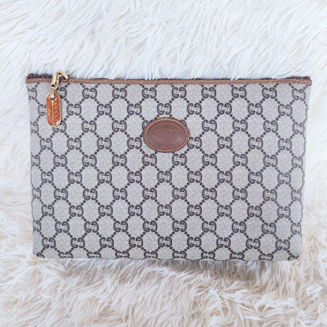 GUCCI Plus グッチ セカンドバッグ クラッチ GG柄 ヴィンテージ