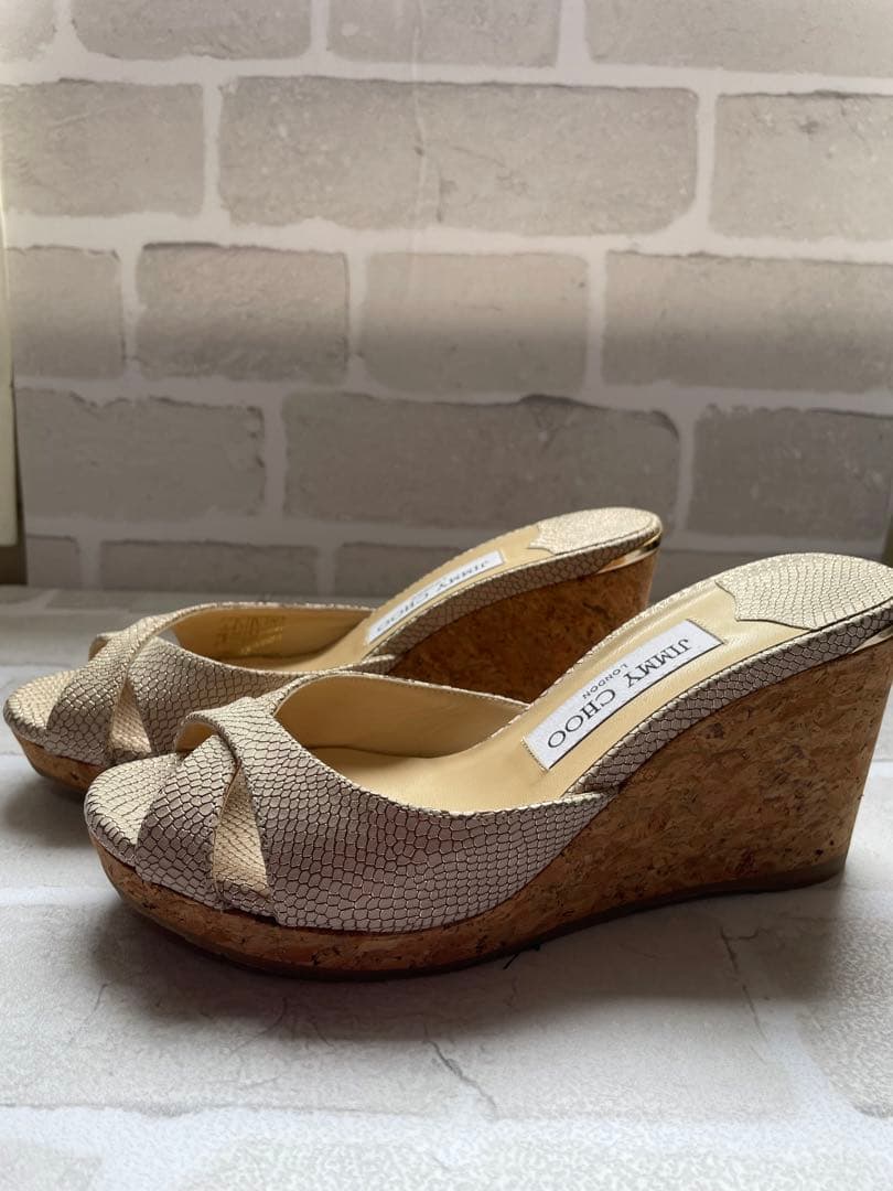 【新品・未使用】JIMMY CHOO ALMER80 ウエッジサンダル