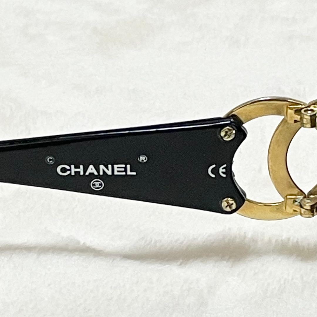 極美品 CHANEL シャネル サングラス ココマーク ブラックレンズ 保存袋付