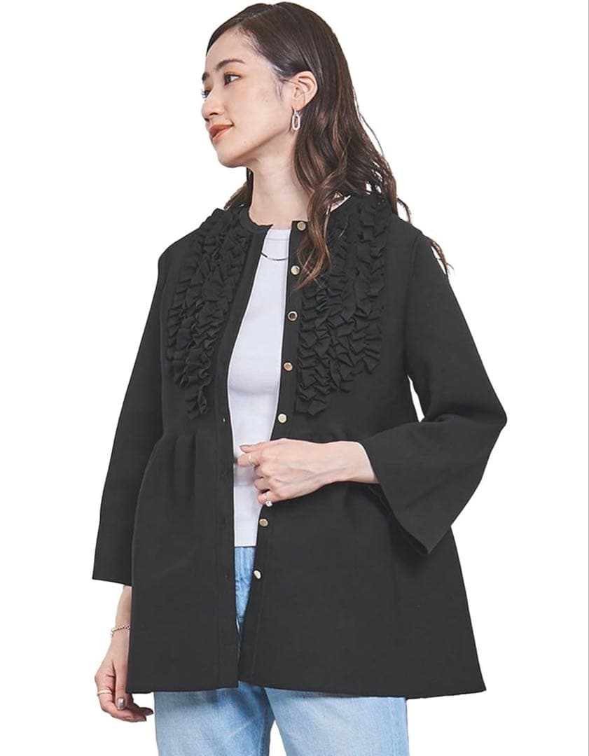 ユナイテッドアローズのミニフリルカーディガン