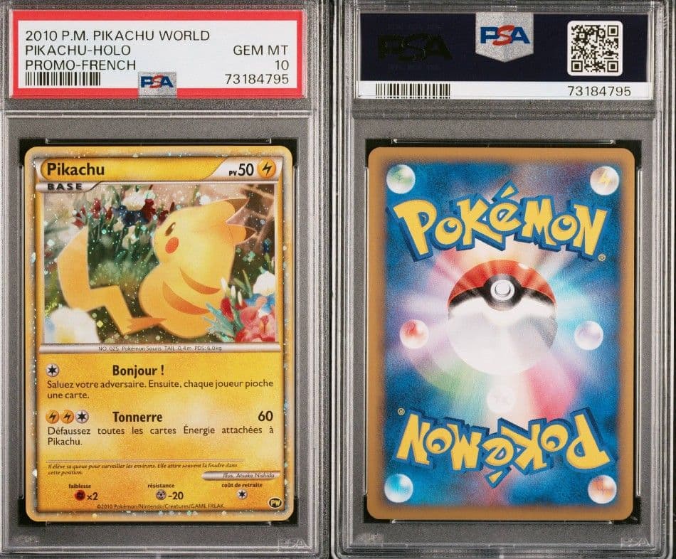 2010年　ピカチュウワールド プロモ フランス語版 PSA10　PW