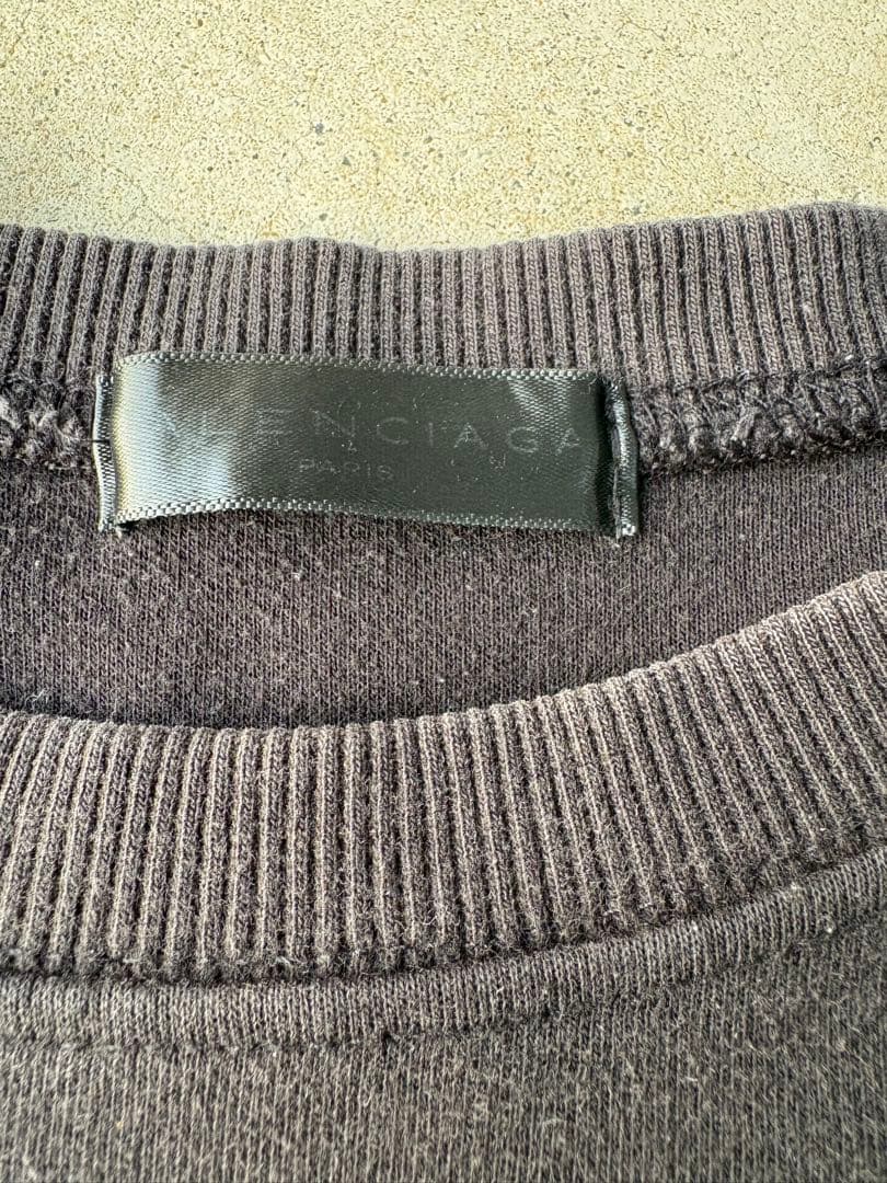 BALENCIAGA ブラック スウェット トレーナー　ロゴ