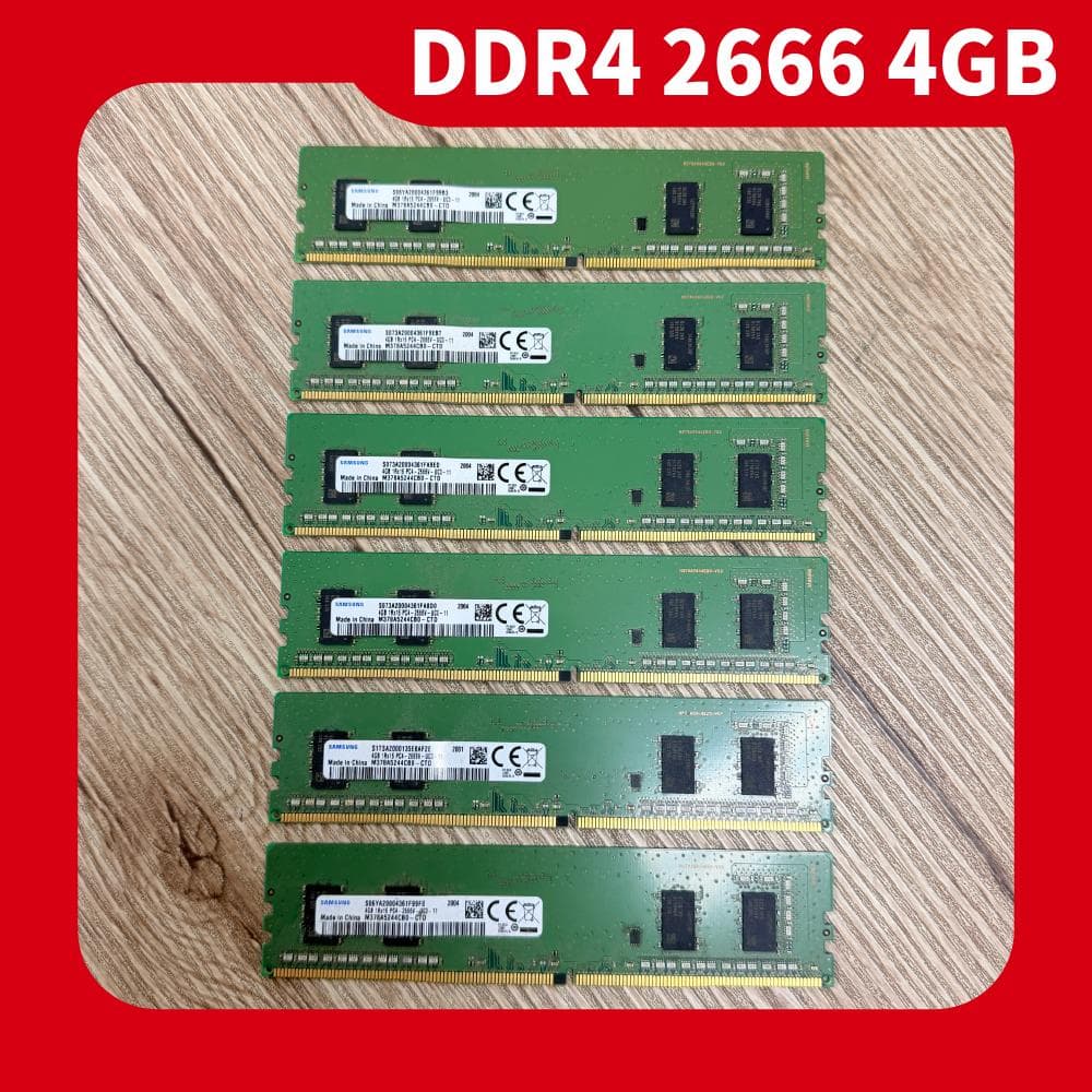 【SAMSUNG】 DDR4-2666V 4GB メモリ6枚セット計24GB