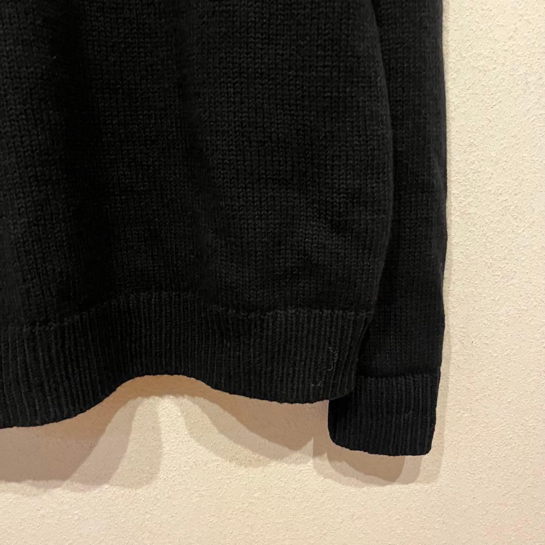 【美品】YONETOMI 24AW ソフトラムウール ニット プルオーバー 黒