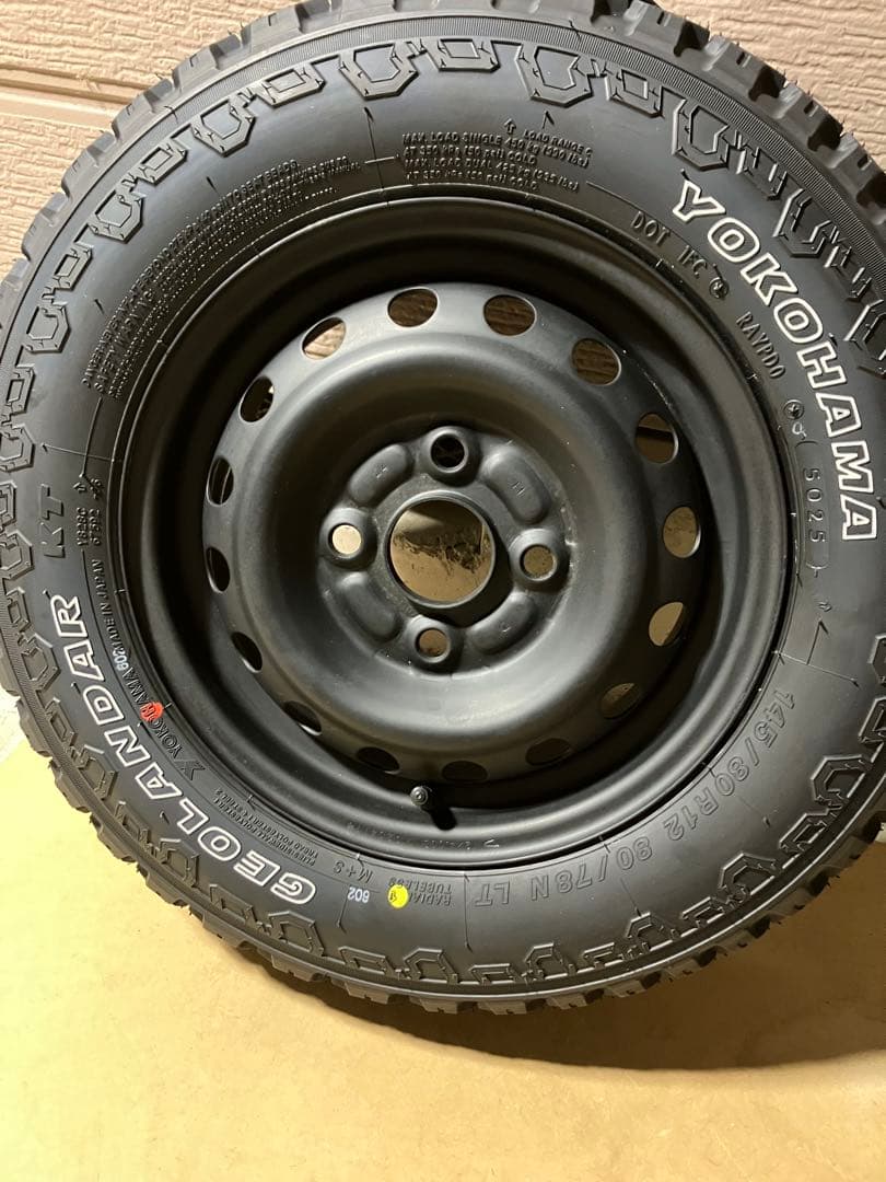 専用145/80r12 25年送料込み ホワイトレター ゴツゴツ4本セット