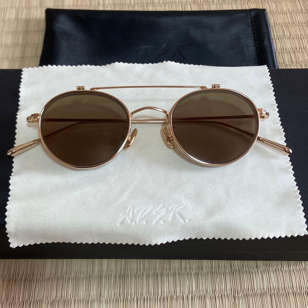美品　A.D.S.R. adsr サングラス LARS ラーシュ 02 ゴールド