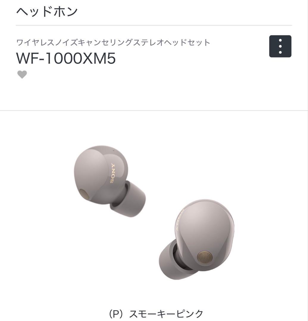 SONY WF-1000XM5 ワイヤレスイヤホン スモーキーピンク
