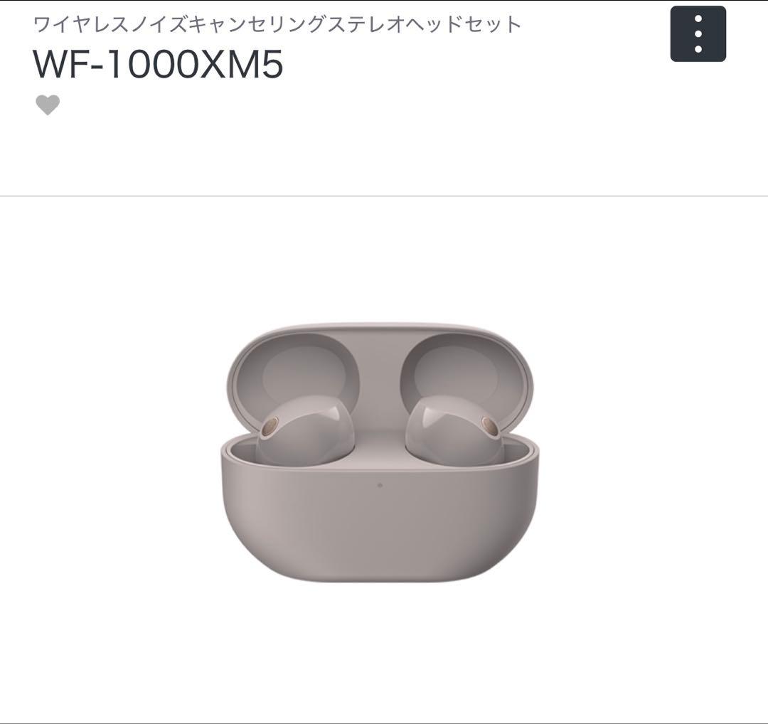 SONY WF-1000XM5 ワイヤレスイヤホン スモーキーピンク