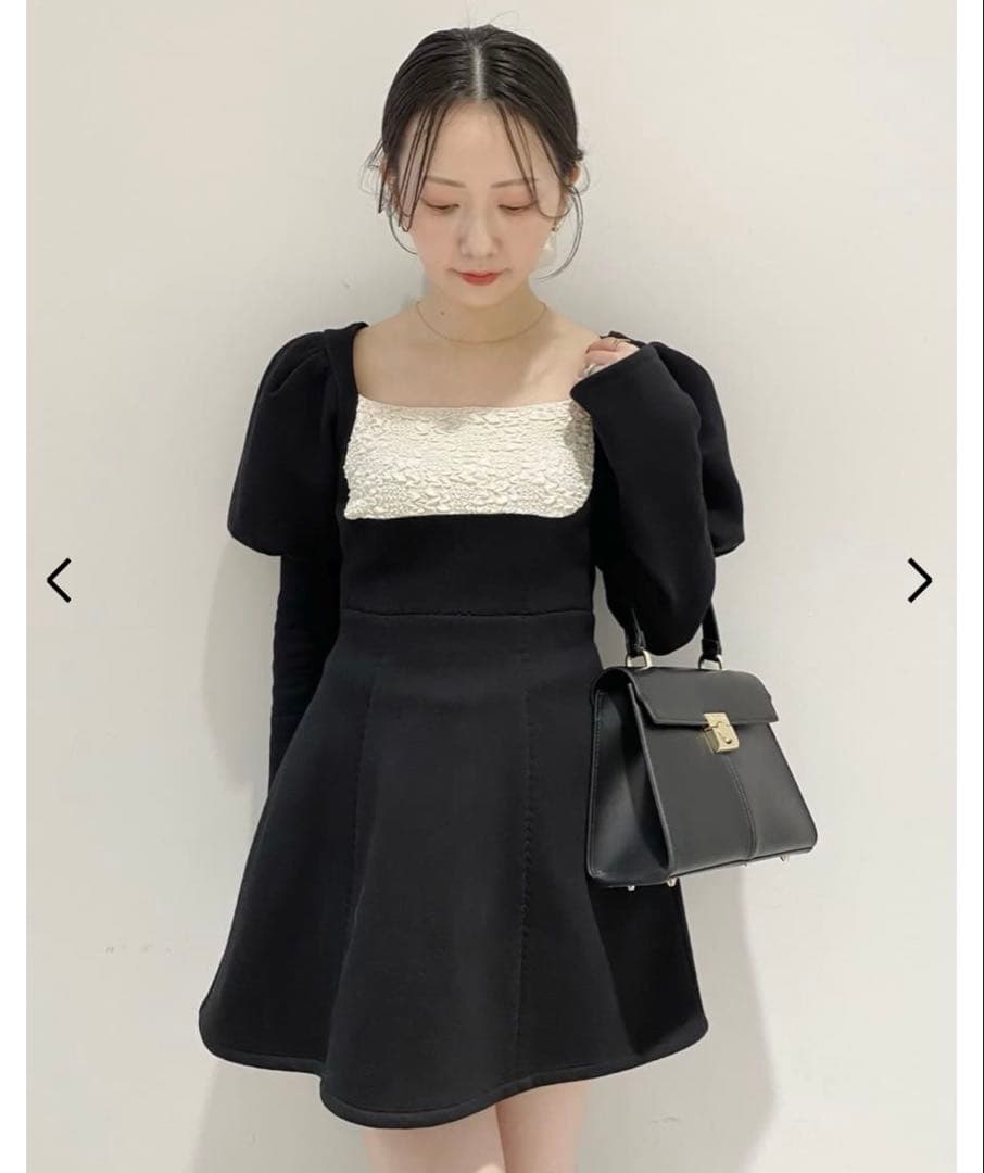 【新品未使用タグ付】 リリーブラウン ロココ調スウェットミニワンピース