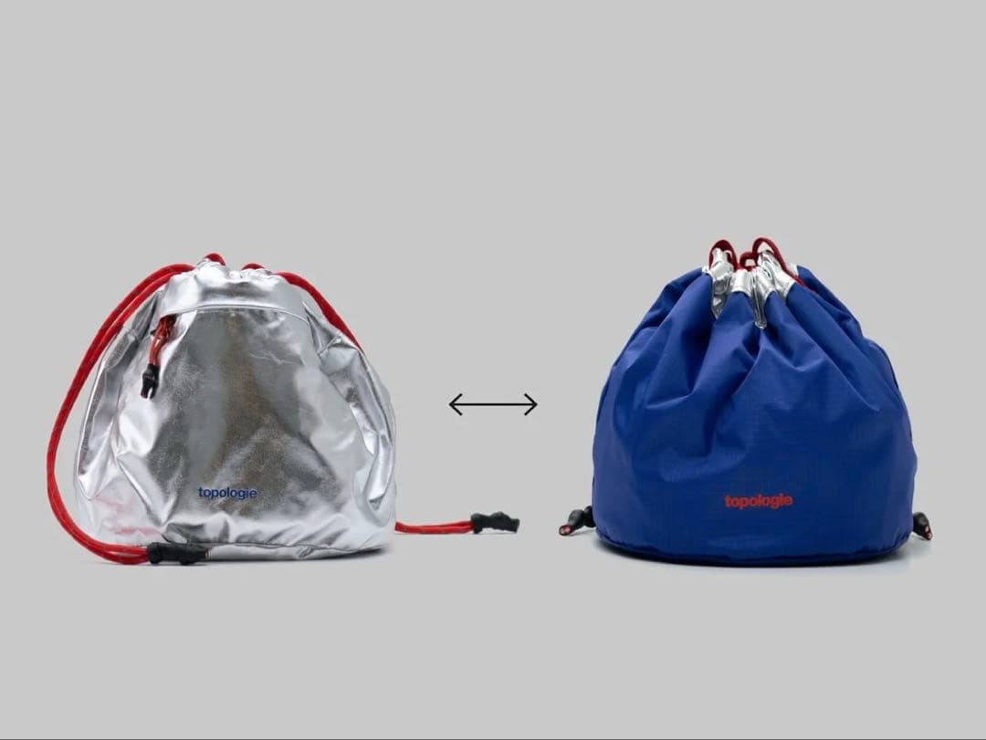 topologie トポロジー リバーシブル巾着バッグ+ショルダーストラップ