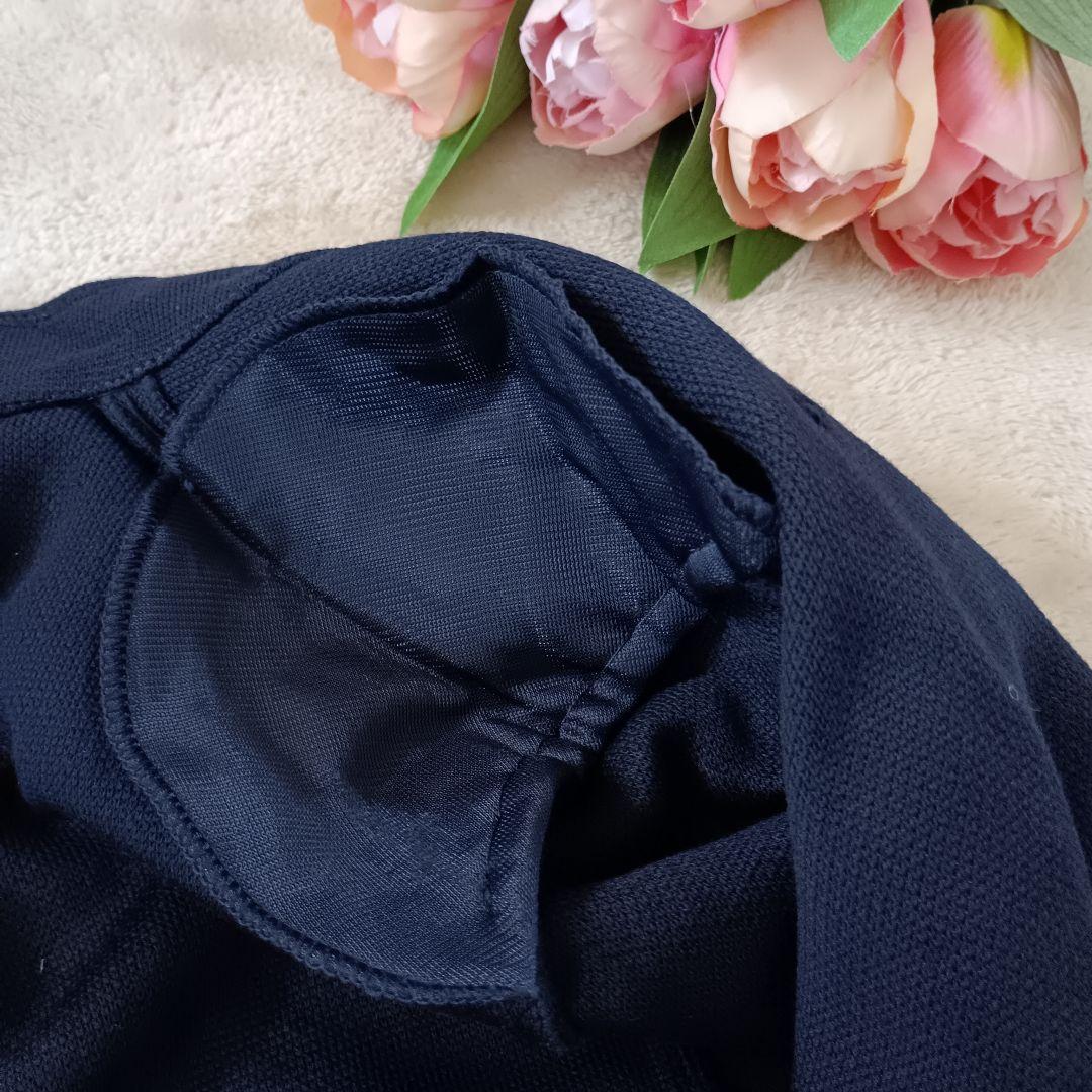 美品 セントジョン ナポレオン ジャケット パール ウール シルク ネイビー S