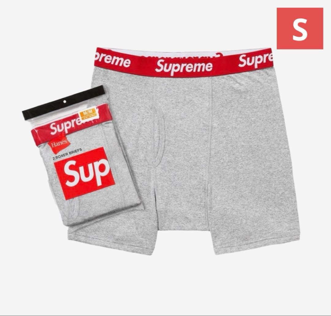 下着・アンダーウェア Supreme Hanes Boxer Briefs 2 Pack Grey S