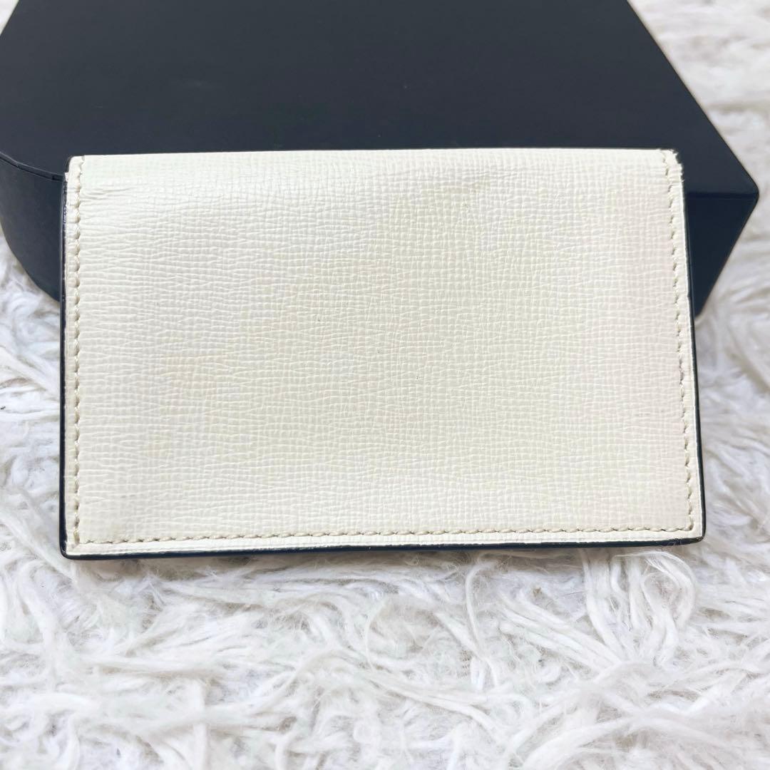 Valextra 名刺ケース カードケース グレインカーフスキン オフホワイト