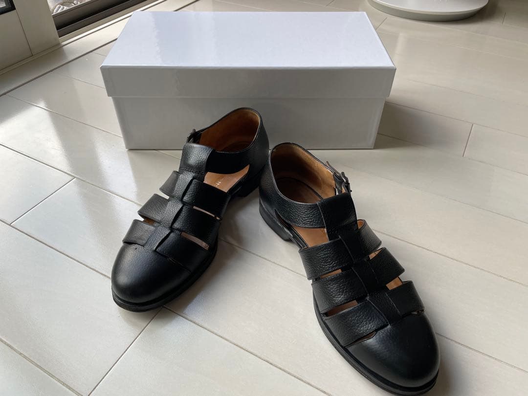 【美品】フラテッリジャコメッティ グルカサンダル ブラック レザー 箱有り