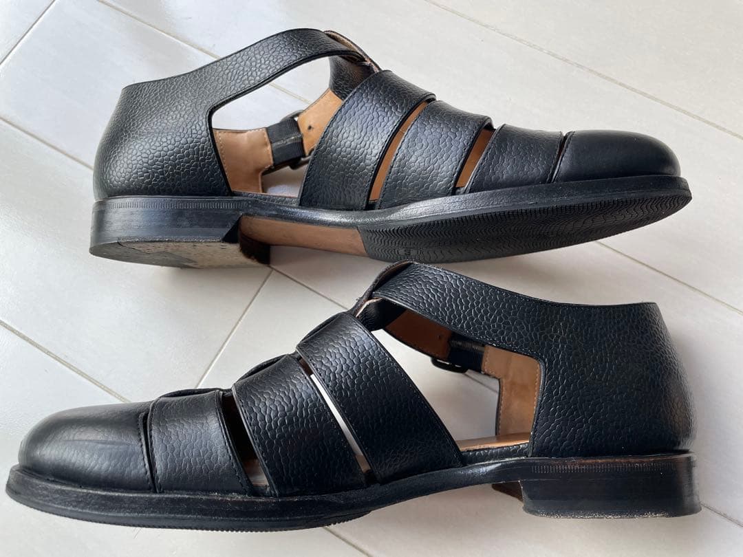 【美品】フラテッリジャコメッティ グルカサンダル ブラック レザー 箱有り