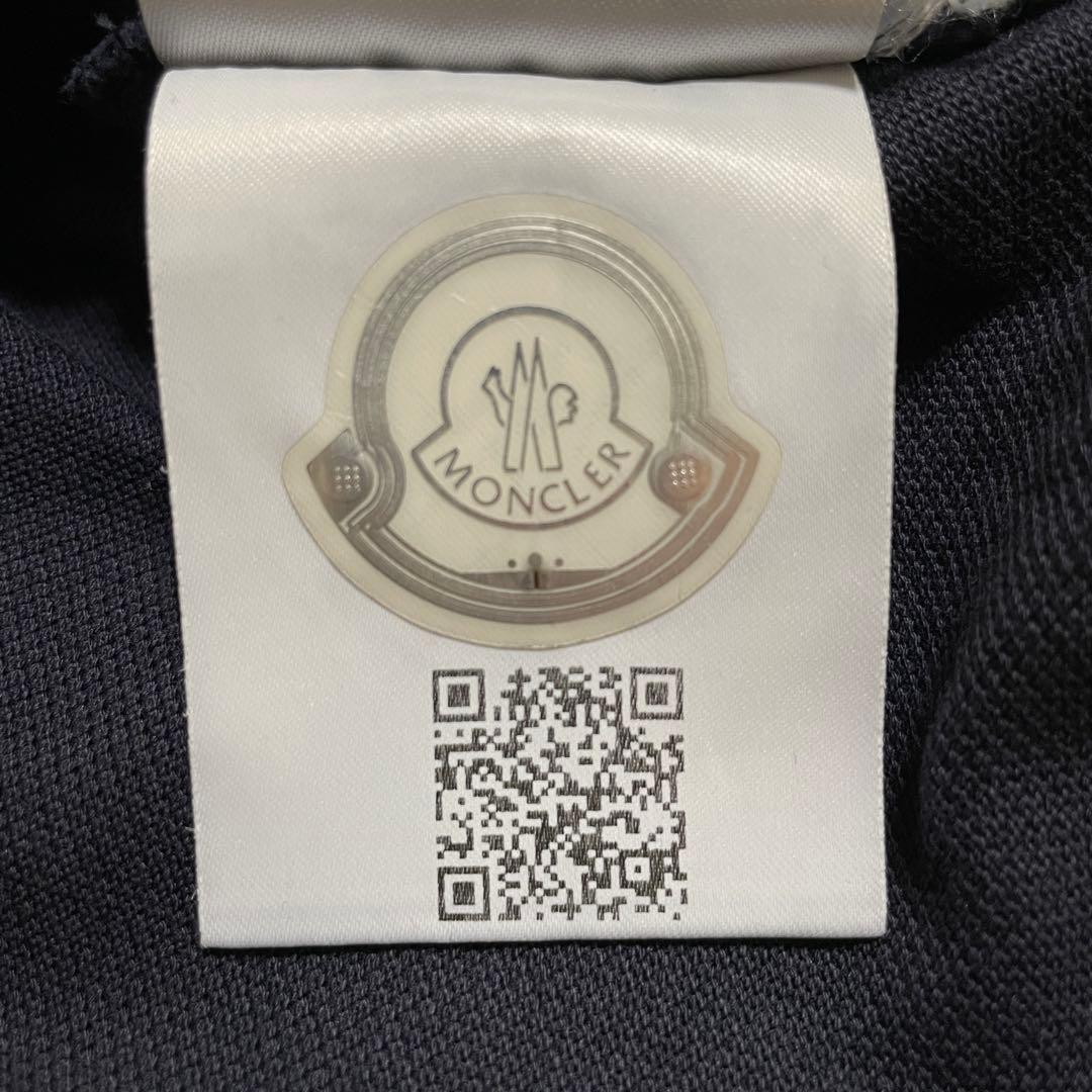 モンクレール　襟裏ロゴ　マグリア　ポロシャツ　ネイビー　Lサイズ