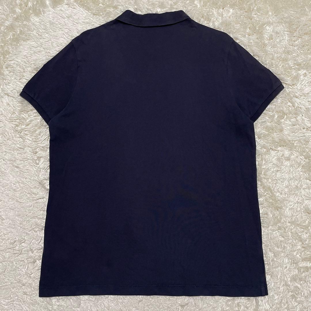 モンクレール　襟裏ロゴ　マグリア　ポロシャツ　ネイビー　Lサイズ