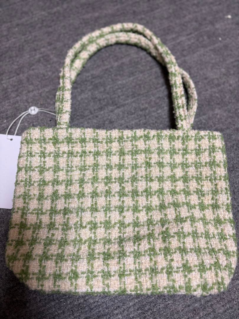 CHANEL ツイードバッグ グリーン