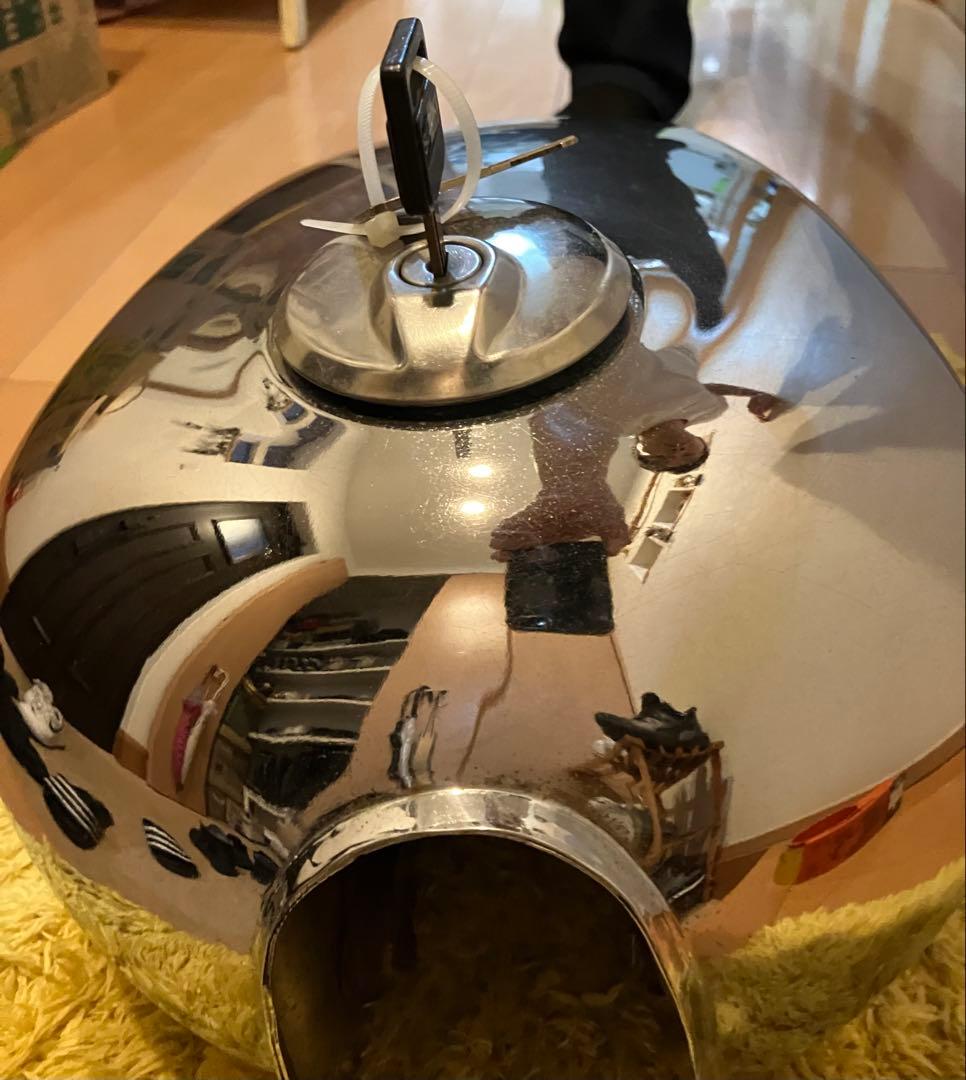 ボルティ gn125 gn250用クロムタンク メッキタンク 鍵付き