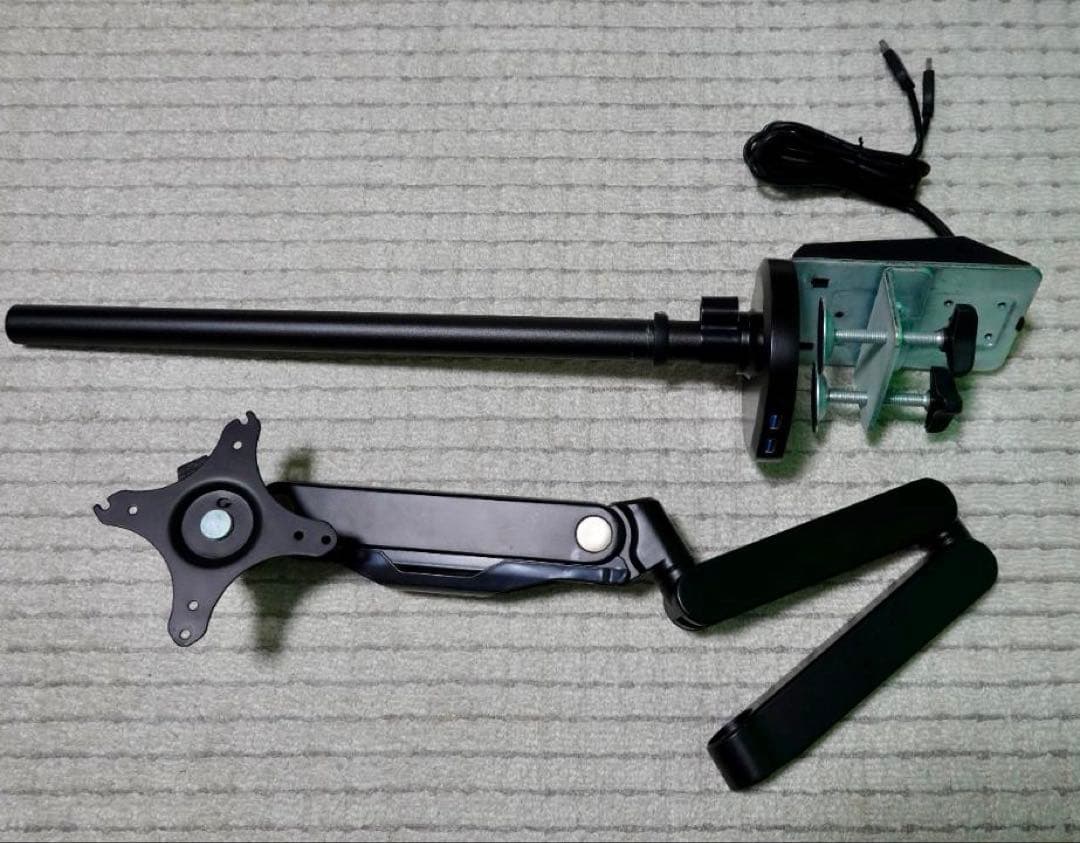 Bauhutte ロング モニターアーム GS シングル BMA-1GS-BK