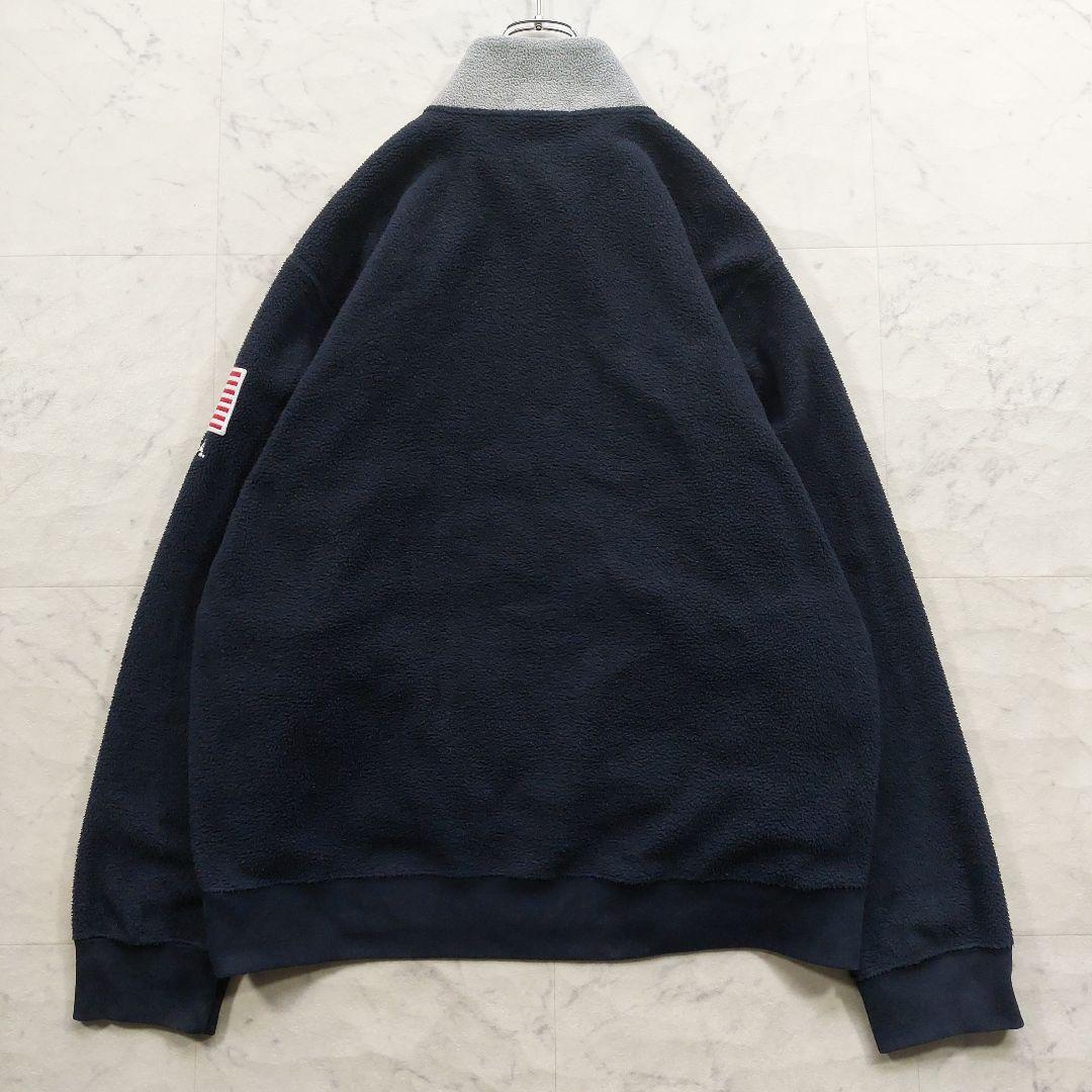 現行タグ ラルフローレン ハーフジップ フリース XL 紺