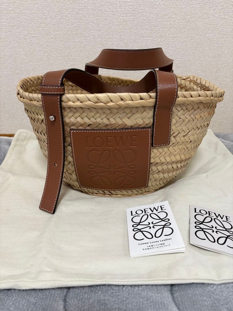 値下げ　LOEWE ロエベ　カゴバッグ　スモール　バスケット　美品