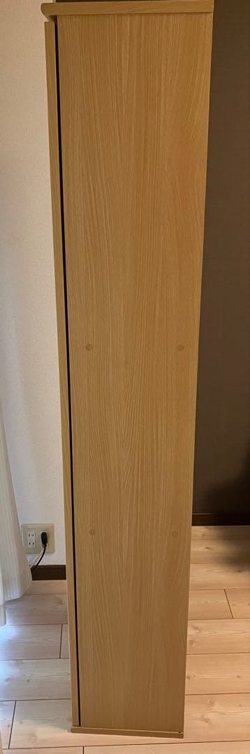 【送料込み/組み立て不要】木製ミラー付き収納ラック（ナチュラル）